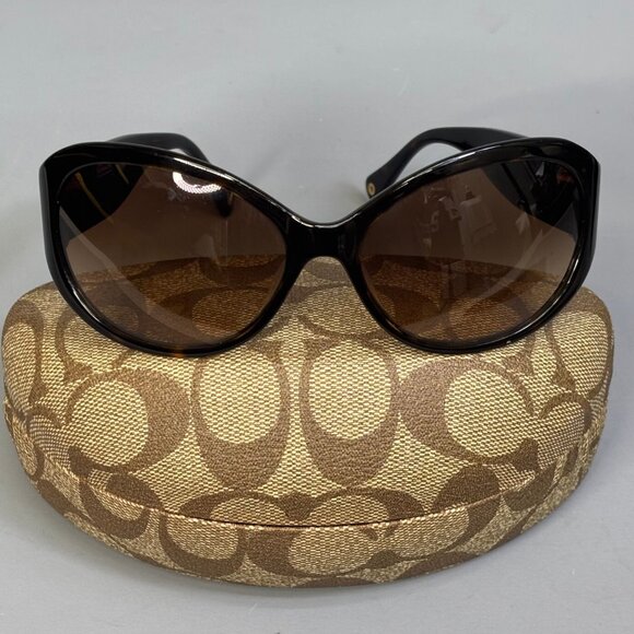 COACH Molly Sunglasses in Tortoise w/ Etched Monogram ~ EUC! - Picture 1 of 12
